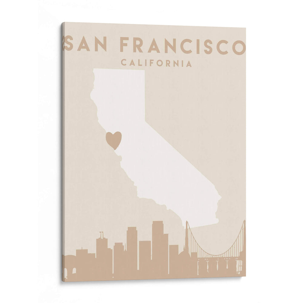 San Francisco - Mapas del corazón de la ciudad 75 - Emiliano Deificus | Cuadro decorativo de Canvas Lab