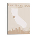 San Francisco - Mapas del corazón de la ciudad 75 - Emiliano Deificus | Cuadro decorativo de Canvas Lab