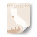 San Francisco - Mapas del corazón de la ciudad 75 - Emiliano Deificus | Cuadro decorativo de Canvas Lab