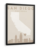 San Diego - Mapas del corazón de la ciudad 74 - Emiliano Deificus | Cuadro decorativo de Canvas Lab
