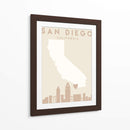 San Diego - Mapas del corazón de la ciudad 74 - Emiliano Deificus | Cuadro decorativo de Canvas Lab