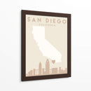 San Diego - Mapas del corazón de la ciudad 74 - Emiliano Deificus | Cuadro decorativo de Canvas Lab