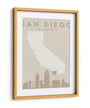 San Diego - Mapas del corazón de la ciudad 74 - Emiliano Deificus | Cuadro decorativo de Canvas Lab