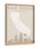 San Diego - Mapas del corazón de la ciudad 74 - Emiliano Deificus | Cuadro decorativo de Canvas Lab