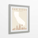 San Diego - Mapas del corazón de la ciudad 74 - Emiliano Deificus | Cuadro decorativo de Canvas Lab