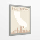 San Diego - Mapas del corazón de la ciudad 74 - Emiliano Deificus | Cuadro decorativo de Canvas Lab