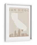 San Diego - Mapas del corazón de la ciudad 74 - Emiliano Deificus | Cuadro decorativo de Canvas Lab