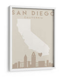 San Diego - Mapas del corazón de la ciudad 74 - Emiliano Deificus | Cuadro decorativo de Canvas Lab