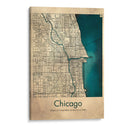 Mapa de Chicago - Dionisis Gemos | Cuadro decorativo de Canvas Lab