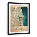 Mapa de Chicago - Dionisis Gemos | Cuadro decorativo de Canvas Lab