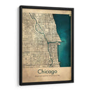 Mapa de Chicago - Dionisis Gemos | Cuadro decorativo de Canvas Lab