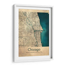 Mapa de Chicago - Dionisis Gemos | Cuadro decorativo de Canvas Lab