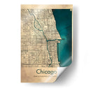 Mapa de Chicago - Dionisis Gemos | Cuadro decorativo de Canvas Lab
