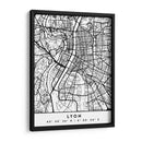 Lyon - Mapas negros 43 - Emiliano Deificus | Cuadro decorativo de Canvas Lab
