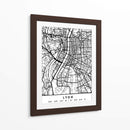 Lyon - Mapas negros 43 - Emiliano Deificus | Cuadro decorativo de Canvas Lab
