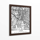 Lyon - Mapas negros 43 - Emiliano Deificus | Cuadro decorativo de Canvas Lab