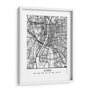 Lyon - Mapas negros 43 - Emiliano Deificus | Cuadro decorativo de Canvas Lab