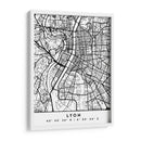 Lyon - Mapas negros 43 - Emiliano Deificus | Cuadro decorativo de Canvas Lab