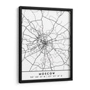 Moscow - Mapas negros 56 - Emiliano Deificus | Cuadro decorativo de Canvas Lab