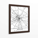 Moscow - Mapas negros 56 - Emiliano Deificus | Cuadro decorativo de Canvas Lab