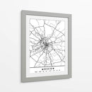 Moscow - Mapas negros 56 - Emiliano Deificus | Cuadro decorativo de Canvas Lab