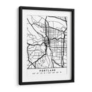 Portland - Mapas negros 68 - Emiliano Deificus | Cuadro decorativo de Canvas Lab