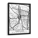 Portland - Mapas negros 68 - Emiliano Deificus | Cuadro decorativo de Canvas Lab