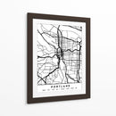 Portland - Mapas negros 68 - Emiliano Deificus | Cuadro decorativo de Canvas Lab