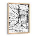 Portland - Mapas negros 68 - Emiliano Deificus | Cuadro decorativo de Canvas Lab