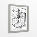 Portland - Mapas negros 68 - Emiliano Deificus | Cuadro decorativo de Canvas Lab