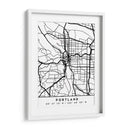 Portland - Mapas negros 68 - Emiliano Deificus | Cuadro decorativo de Canvas Lab