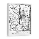 Portland - Mapas negros 68 - Emiliano Deificus | Cuadro decorativo de Canvas Lab