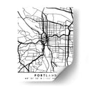 Portland - Mapas negros 68 - Emiliano Deificus | Cuadro decorativo de Canvas Lab