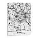 Milan - Mapas negros 54 - Emiliano Deificus | Cuadro decorativo de Canvas Lab
