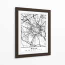 Milan - Mapas negros 54 - Emiliano Deificus | Cuadro decorativo de Canvas Lab