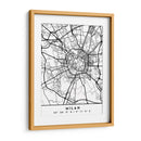 Milan - Mapas negros 54 - Emiliano Deificus | Cuadro decorativo de Canvas Lab