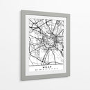 Milan - Mapas negros 54 - Emiliano Deificus | Cuadro decorativo de Canvas Lab