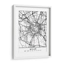 Milan - Mapas negros 54 - Emiliano Deificus | Cuadro decorativo de Canvas Lab