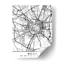 Milan - Mapas negros 54 - Emiliano Deificus | Cuadro decorativo de Canvas Lab