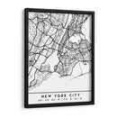 New York City - Mapas negros 61 - Emiliano Deificus | Cuadro decorativo de Canvas Lab