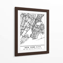 New York City - Mapas negros 61 - Emiliano Deificus | Cuadro decorativo de Canvas Lab