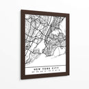 New York City - Mapas negros 61 - Emiliano Deificus | Cuadro decorativo de Canvas Lab