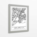 New York City - Mapas negros 61 - Emiliano Deificus | Cuadro decorativo de Canvas Lab