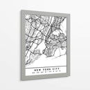 New York City - Mapas negros 61 - Emiliano Deificus | Cuadro decorativo de Canvas Lab