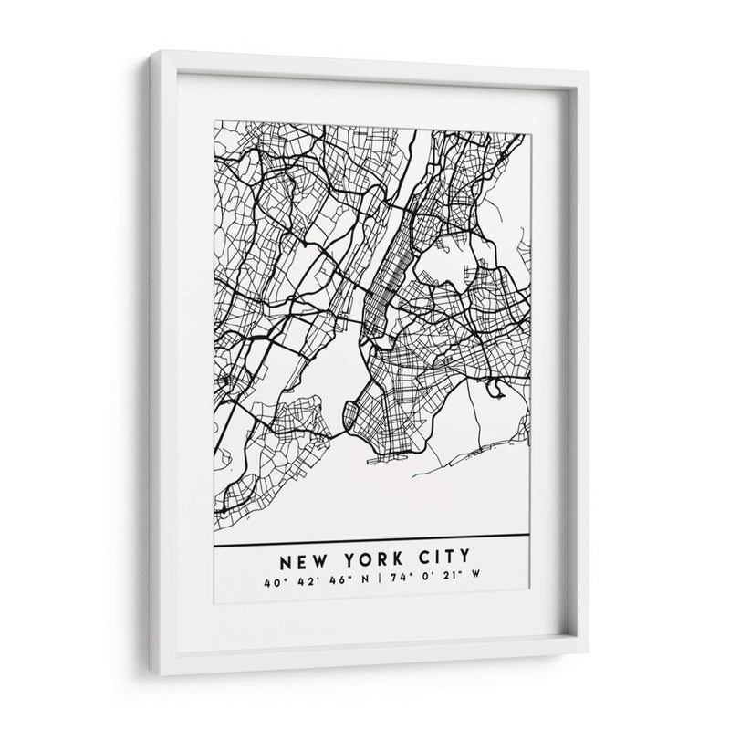 New York City - Mapas negros 61 - Emiliano Deificus | Cuadro decorativo de Canvas Lab