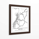 Quito - Mapas negros 70 - Emiliano Deificus | Cuadro decorativo de Canvas Lab