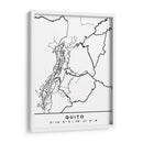 Quito - Mapas negros 70 - Emiliano Deificus | Cuadro decorativo de Canvas Lab