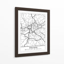 Prague - Mapas negros 69 - Emiliano Deificus | Cuadro decorativo de Canvas Lab
