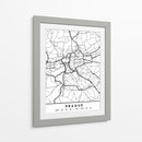 Prague - Mapas negros 69 - Emiliano Deificus | Cuadro decorativo de Canvas Lab