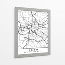 Prague - Mapas negros 69 - Emiliano Deificus | Cuadro decorativo de Canvas Lab